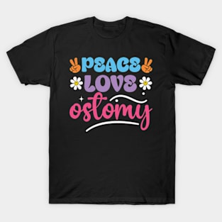 Doctor/Nurse Gift - Peace Love Ostomy T-Shirt